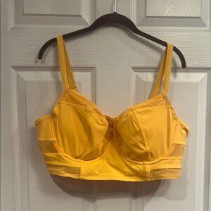 Adore Me Sunny Yellow Underwire Bra with Removable Pads